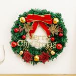 PVC 30cm Large Bell Christmas Wreath Holiday Home Decor