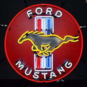 Wholesale 24X24 inches Handmade &quot; Ford Mustang &quot; Real Glass Neon Sign Beer Bar Pub Club Light for Bedroom Home Wall Decor from china suppliers