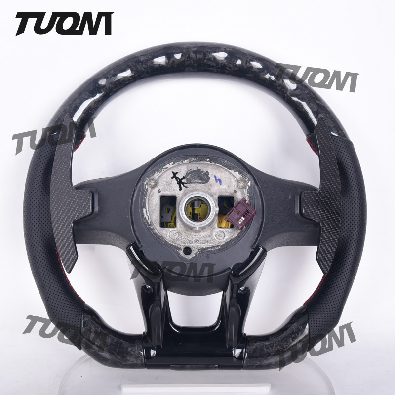 Mercedes Benz Compatible Wheel Driving System with LED Display Leather & Forged Carbon Fiber Material