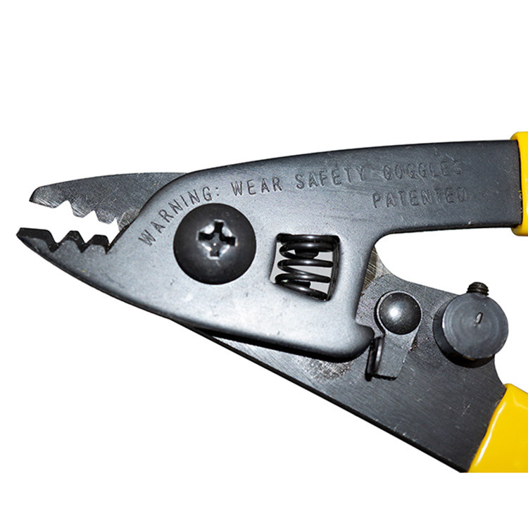 Small Size 2 Holes Fiber Optic Cable Tools Stripping Tool 165mm Length Yellow Handle