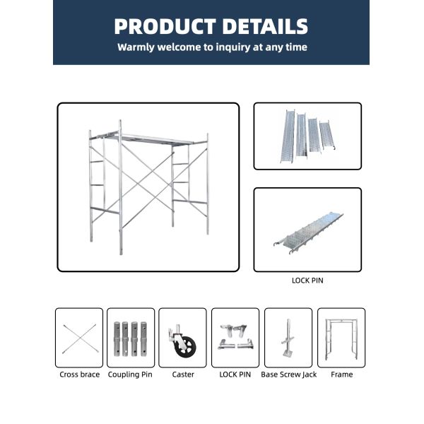 Factory Direct Q235/Q345 Hot-Dip Galvanized H-Frame Scaffolding with Customizable Height for Construction
