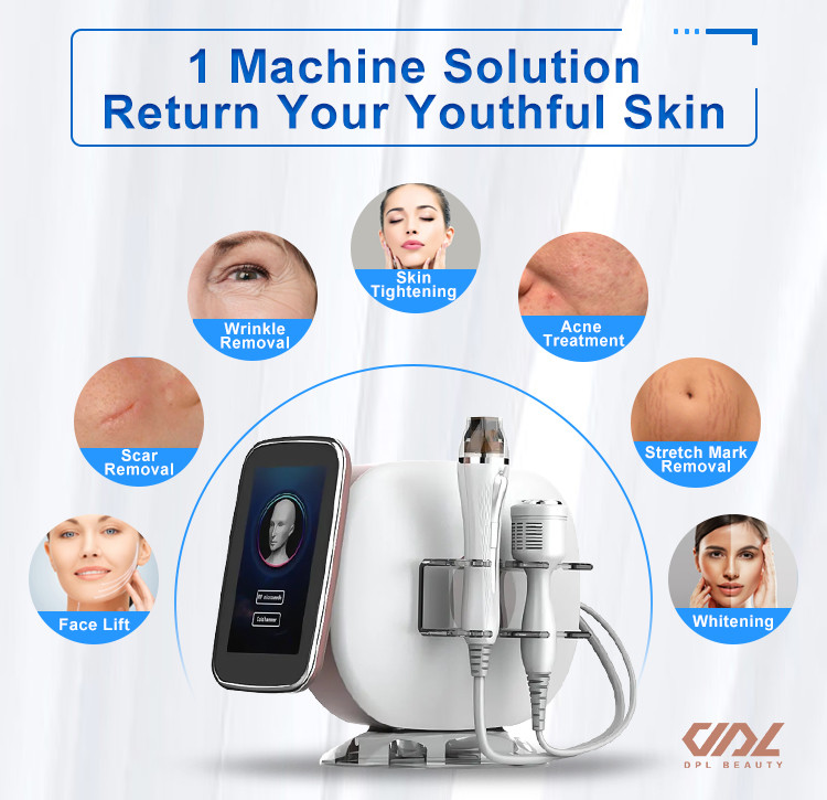 MJ0002 200w Multifunction 2 In 1 Insulated Needle With RF Miconeedle Portable Facial Skin Tightening RF output