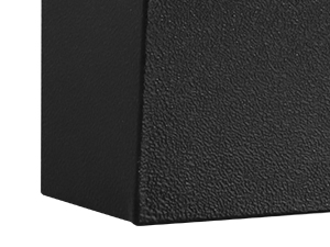 Custom Logo Contemporary Designer Mailbox in Powder-Coated Black with Optional Lock
