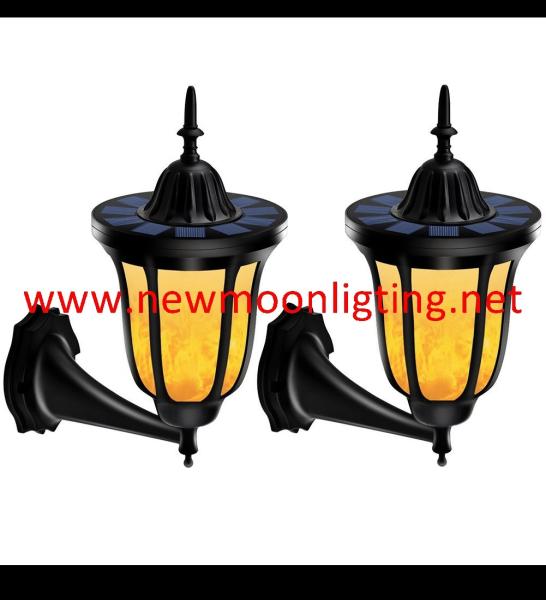 Solar Lights Flickering Flames Wall Lights 96 LED Solar Wall Lights Outdoor