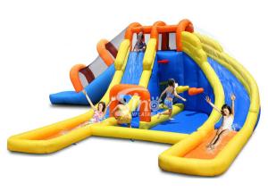 Wholesale Kids water inflatable jumping castle slide with 3 lanes made of lead free pvc tarpaulin from Sino Infatablel from china suppliers