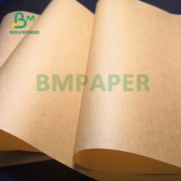 70gsm Brown Natural Craft Paper Roll For Gift Wrapping 48'' 60'' x 6000'' long