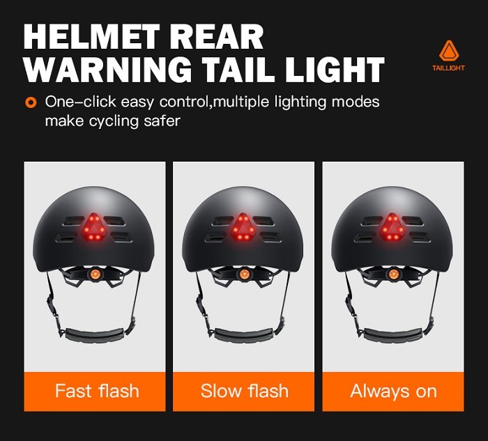 Bicycle Bike Safety Helmet Camera LED Light Up Smart Helmet With Camera