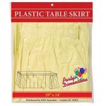 Light Yellow Modern Plain Style Square table skirt Party Event Supplies