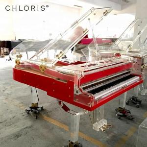 Wholesale Cheap Ferrari Red Transparent Acrylic Crystal Grand Piano price. from china suppliers