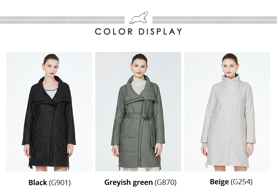 Knee-Length Insulation, belt design, no hooked, nice colours out coat, spring and autumn woman coat