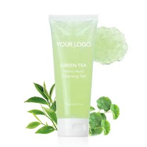 Wholesale Jelly Face Cleaner Green Tea Face Wash Amino Acid Gentle Hydropeptide Cleansing Gel from china suppliers