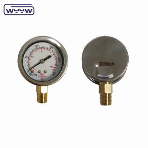 Wholesale 50mm Vacuum Compound Pressure Gauge 2&quot; Glycerine Filling Hydraulic Oil Pressure Gauge 1-3 Bar from china suppliers
