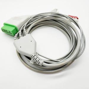 Wholesale AHA Standard Nihon Kohden Reusable ECG Cables With 3 Leadwires from china suppliers
