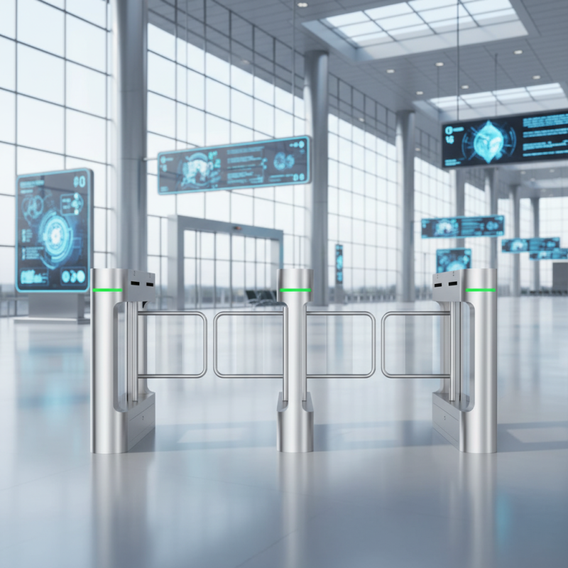 Office Automatic Turnstile Gate Fast Speed Swing Barrier Gate Access Control