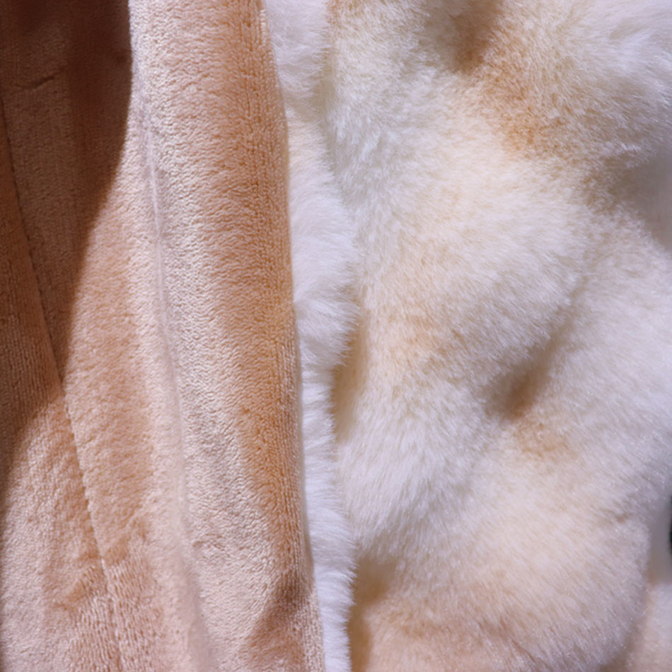 Soft Animal Friendly Heated Fur Throw Hypoallergenic Washable Faux Fur Throw