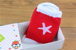 Wholesale 2015 Fashion colorful jacquard christmas gift design AZO-free cotton terry socks for baby from china suppliers