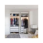 Home Furniture Contemporary Style Moisture Resistance Wooden Bedroom Closet
