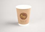 Custom Printing Kraft Triple Wall Cups12oz 300ml Heat Insulation For Hot