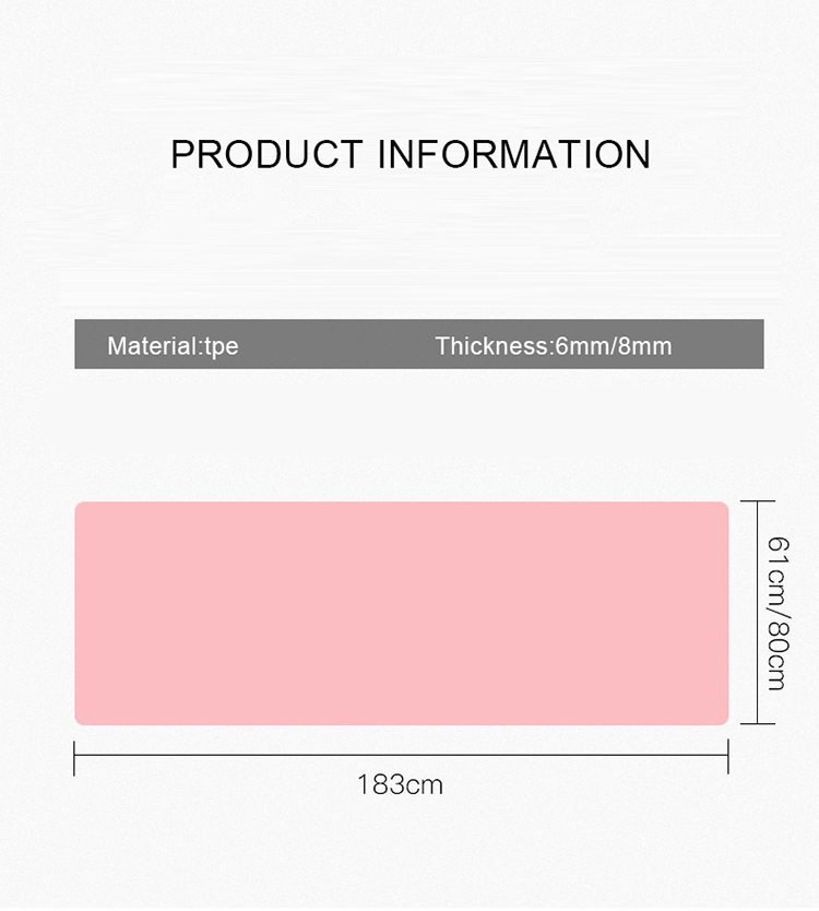 Workout 10MM 1.83M 6MM Extra Thick Padded Anti Skid Exercise Mat Multi Function