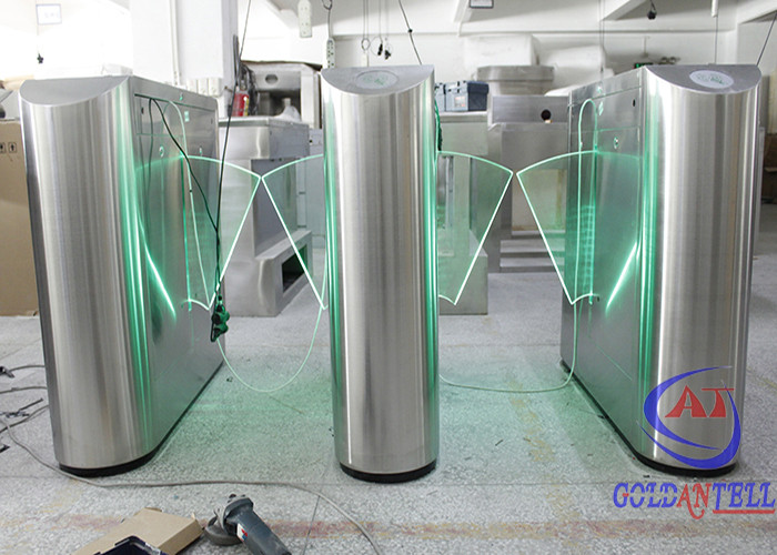 Biometric Access Control Flap Barrier , Full Automatic Barrier Gate for Library / Theater