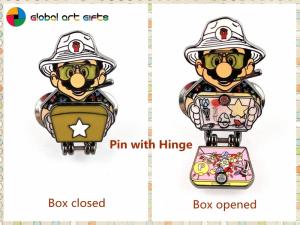 Wholesale Super Mario Cartoon Adventurer Unique Hinged Lapel Pin from china suppliers