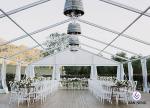 Clear Span Large Outdoor Tent White PVC Fabric Door Transparent PVC Windows
