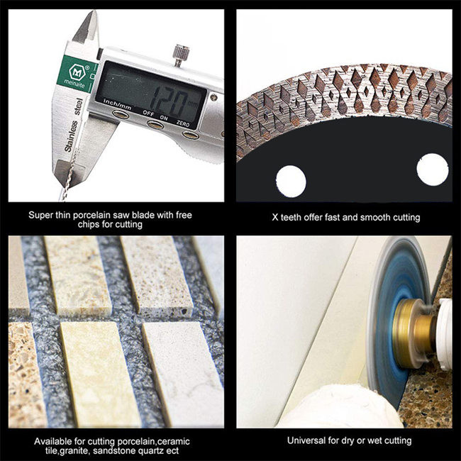 105mm X Shape Rim Diamond Saw Blade Sintered Hot Press OEM ODM OBM