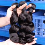 26 inch Virgin Hair The Usa Hair Extensions Natural Color Loose Wavy Brazilian