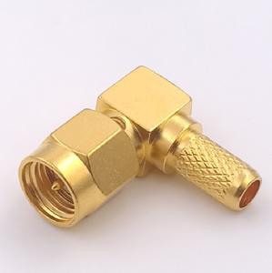 Wholesale Right Angle Sma Male Crimp Connector RG 58 Gold Plated Customized Size from china suppliers