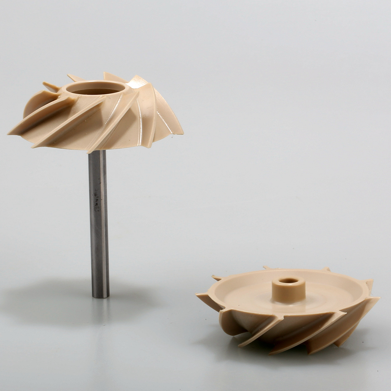 Industrial PEEK Plastic Machining Impeller Machined Parts Lightweight High Precision