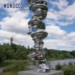 Abstract Rockery Casting Stainless Steel Sculpture 3D 2D 220cm