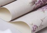 Waterproof Floral Rustic Black White Purple Wallpaper Embossed Vinyl Wallcoverin