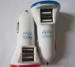 White In Car Lightning Charger , Twin USB Port Apple Certified Iphone Car