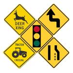 Yellow Display Customized Aluminum Reflective Vinyl Spring Up Road Safety