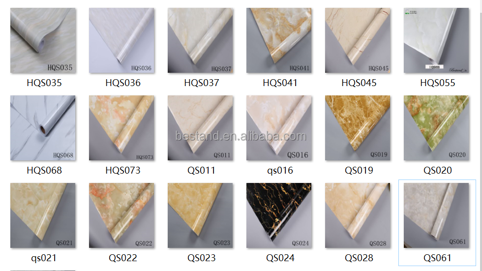0.60m *5m Marble Vinyl Adhesive Wallpaper for Furniture Table Stickers in Modern Design Style