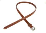 20mm Womens Full Grain Leather Belt Single Prong Buckle