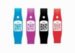SOS QR Code Custom Silicone Wristbands , Silicone Medical ID Bracelets For Women