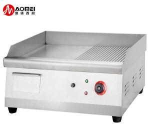 Wholesale 2.5KW Electric Contact Grill for Stainless Steel Half-Grooved Counter Top Griddle from china suppliers