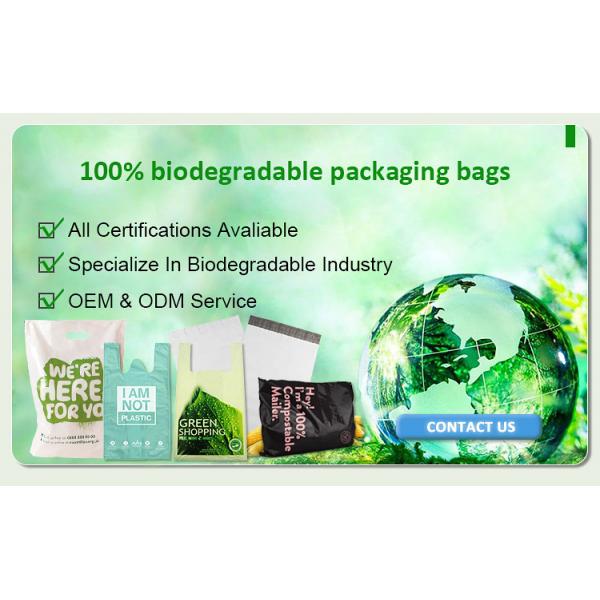 eco friendly wholesale cornstarch custom color printed 100% biodegradable compostable plastic garbage bags on roll