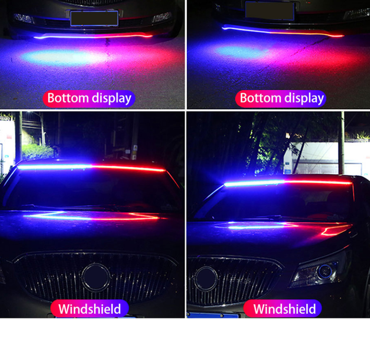12V Outdoor Led Car Door Warning Light Strip White Waterproof 120cm