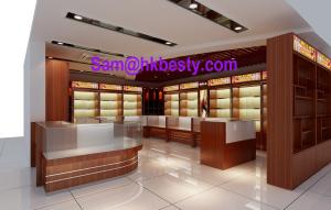 Wholesale High end shop-in-shop jewellery display cabinets and timber veneer showcases from china suppliers