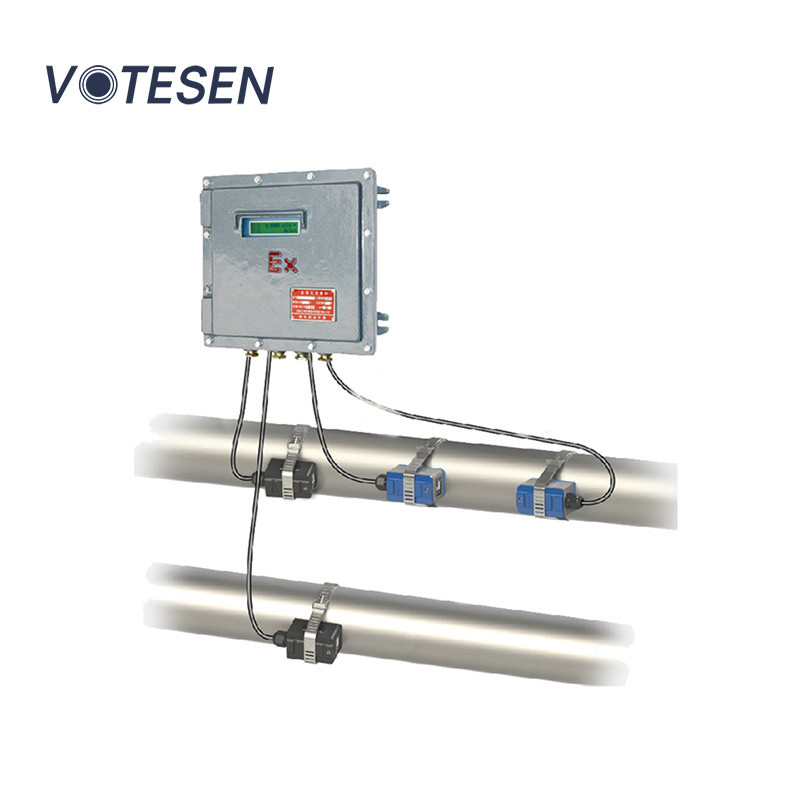 RS485 Explosion Proof Ultrasonic Pipe Flow Meter Analog Strap On Flow Meter
