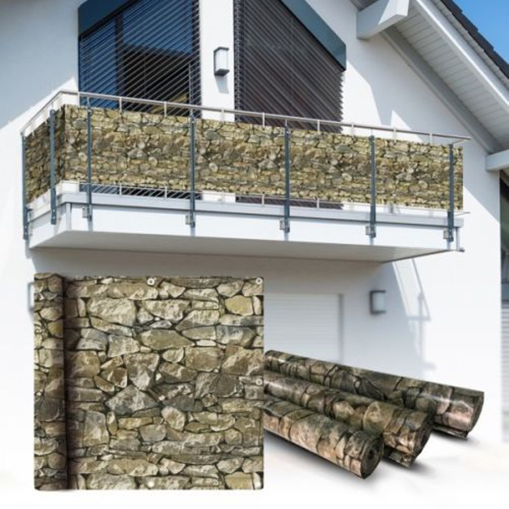 0.9 X 6 Vinyl Fence Tape Balcony Fence Cloth For Balcony Privacy And Rain Protection PVC Deck Fence