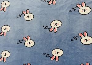 Wholesale Double Velvet Soft Blanket Fabric Cartoon Bunny 310GSM 100% Polyester from china suppliers