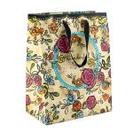 Women t-shirt white card paper bag custom logo color printing