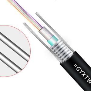 Wholesale Armored Outdoor Fiber Optic Cable 8.0mm 12 Core GYXTW Fiber Cable from china suppliers