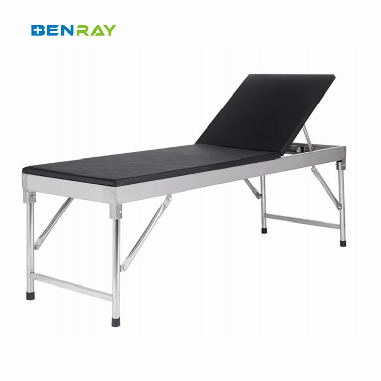 Stainless Steel Frame Hospital Steel Medical Exam Bed Table Couch