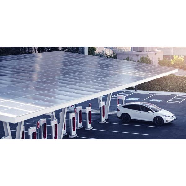 Waterproof Anodized Galvanized Open Ground Solar Carport Structures