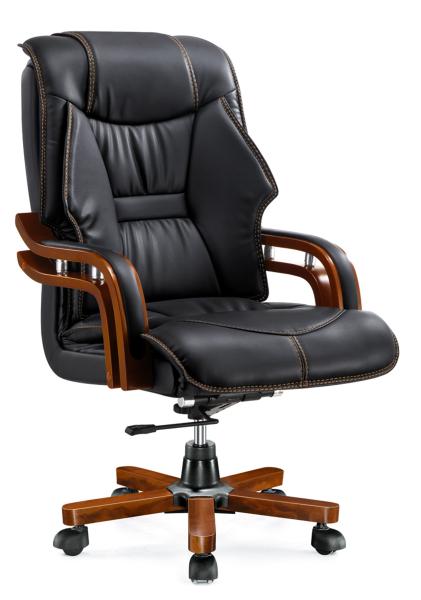 Adjustable Height Executive Leather Computer Chair , Corporate Office Chairs