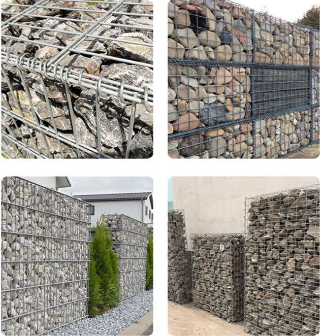 Green Pvc Powder Coated Welded Gabion Baskets Anti Corrosion Seawall Protective